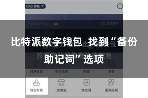 比特派数字钱包  找到“备份助记词”选项