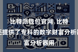 比特派钱包官网  比特派还提供了专科的数字财富分析器用