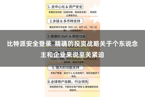 比特派安全登录  精确的投资战略关于个东说念主和企业来说至关紧迫