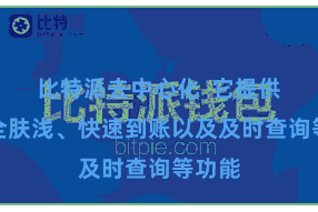 比特派去中心化  它提供了安全肤浅、快速到账以及及时查询等功能