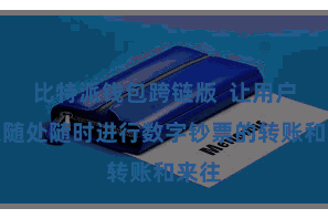 比特派钱包跨链版 让用户可以随处随时进行数字钞票的转账和来往