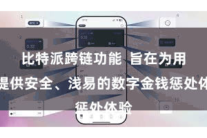 比特派跨链功能 旨在为用户提供安全、浅易的数字金钱惩处体验