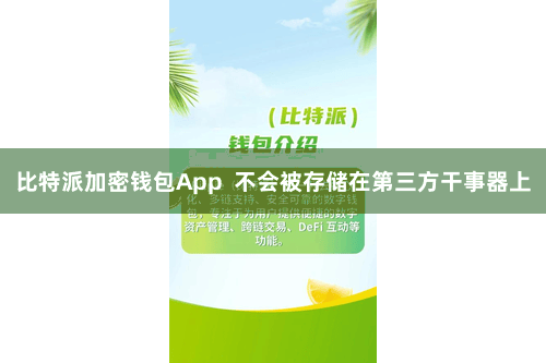 比特派加密钱包App  不会被存储在第三方干事器上
